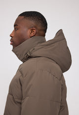 Utility Puffer Jacket olive brown