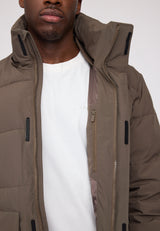 Utility Puffer Jacket olive brown