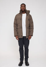 Utility Puffer Jacket olive brown