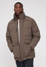 Utility Puffer Jacket olive brown