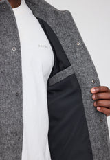 Vegan Wool Jacket anthracite mel.