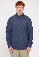 Melange Flannel Shirt indigo mel.