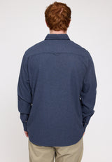 Melange Flannel Shirt indigo mel.