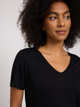 Jade ist 1,75 und trägt Größe S