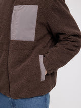 Padded Teddy-Fleece Jacket chocolate/warm mud