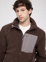 Padded Teddy-Fleece Jacket chocolate/warm mud