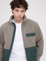 Fabric Block Jacket eucalyptus/forest