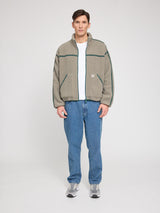 Contrast Tape Teddy-Fleece Jacket eucalyptus