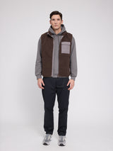Padded Teddy-Fleece Vest chocolate/warm mud