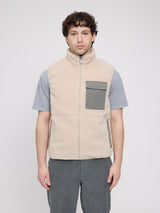 Padded Teddy-Fleece Vest natural/light bottle