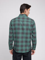 Checked Flannel Shirt bottle/black mel.