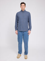 Melange Flannel Shirt indigo mel.