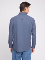 Melange Flannel Shirt indigo mel.