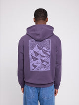 Back Print Hoodie sweet grape/mountains