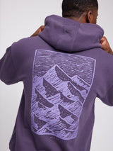 Back Print Hoodie sweet grape/mountains