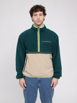 Color Block Fleece Half-Zip deep teal/light taupe