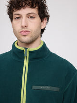 Color Block Fleece Half-Zip deep teal/light taupe
