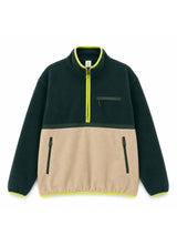 Color Block Fleece Half-Zip deep teal/light taupe