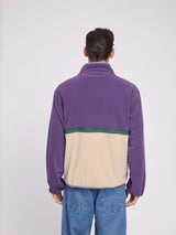 Color Block Fleece Half-Zip purple indigo/light taupe