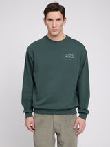 Back Print Sweatshirt forest/eat well