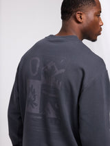 Back Print Sweatshirt obsidian/wander