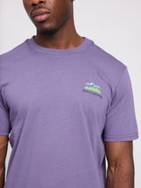 Chest Print T-Shirt light grape