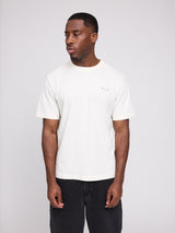 Back Print Theme T-Shirt offwhite/coffee