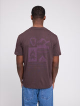Back Print T-Shirt black coffee/wander