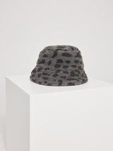 Teddy-Fleece Bucket Hat grey/printed