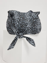 Printed Denim Shoulder Bag grey/printed