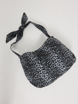Printed Denim Shoulder Bag grey/printed