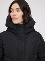 Waves Quilt Puffer Coat black