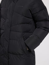 Waves Quilt Puffer Coat black