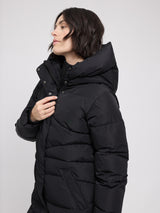 Waves Quilt Puffer Coat black