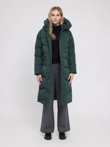 Waves Quilt Puffer Coat forest