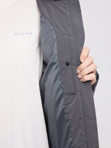 Waves Quilt Short Puffer Jacket dark grey