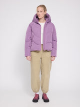 Waves Quilt Short Puffer Jacket grape pink