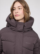 Waves Quilt Puffer Jacket eggplant