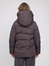 Waves Quilt Puffer Jacket eggplant