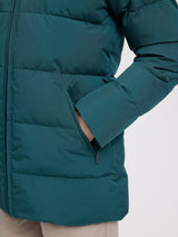 Basic Mid Length Puffer Jacket deep teal