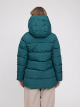 Basic Mid Length Puffer Jacket deep teal