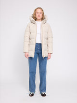 Basic Mid Length Puffer Jacket feather gray