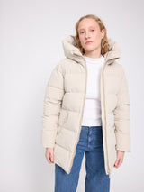 Basic Mid Length Puffer Jacket feather gray