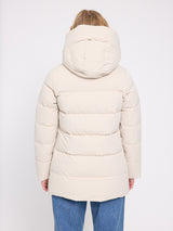 Basic Mid Length Puffer Jacket feather gray