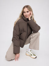 Loose Fit Puffer Jacket mokka