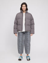 Loose Fit Puffer Jacket warm mud