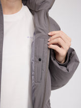 Loose Fit Puffer Jacket warm mud