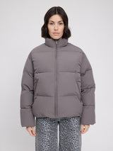 Loose Fit Puffer Jacket warm mud
