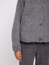 Vegan Wool Bomber anthracite mel.