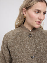 Vegan Wool Bomber mokka mel.